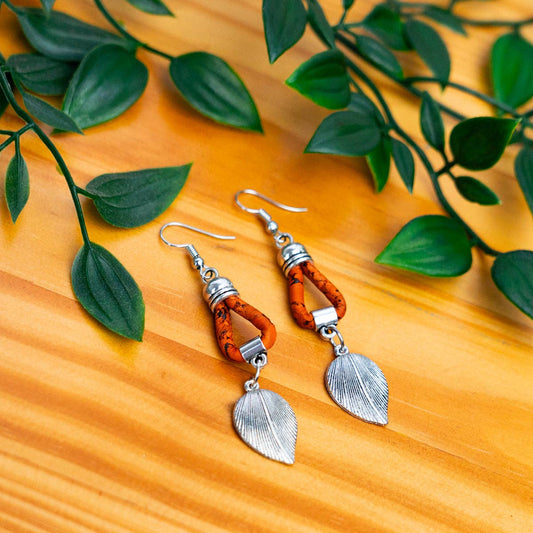 Cork & Leaves Earrings for Women