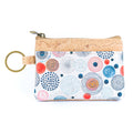 Small Cork Coin Purse with Key Ring – Floral Print
