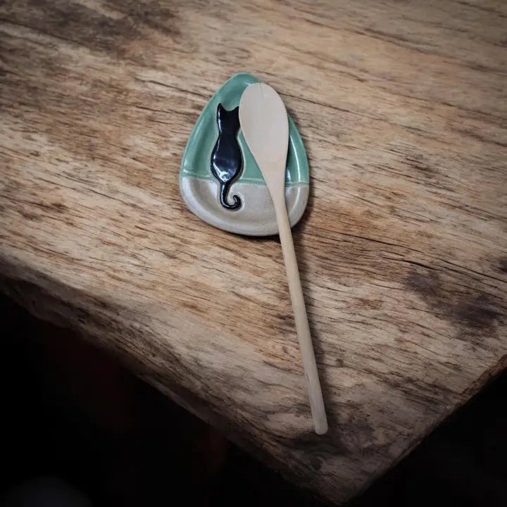 Black Cat Spoon Rest