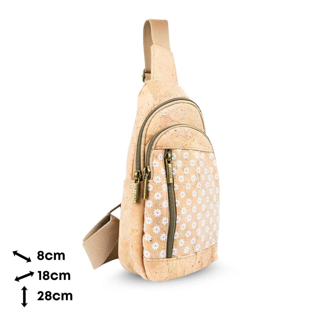 Sling Cork Bag with Adjustable Strap – Floral & Geometric Patterns