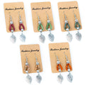 Cork & Leaves Earrings for Women