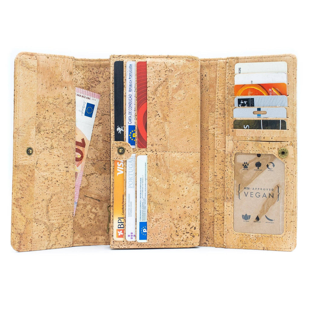 All natural cork bifold smart wallet
