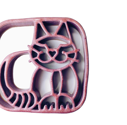 Cat Trivet - Stoneware Pottery