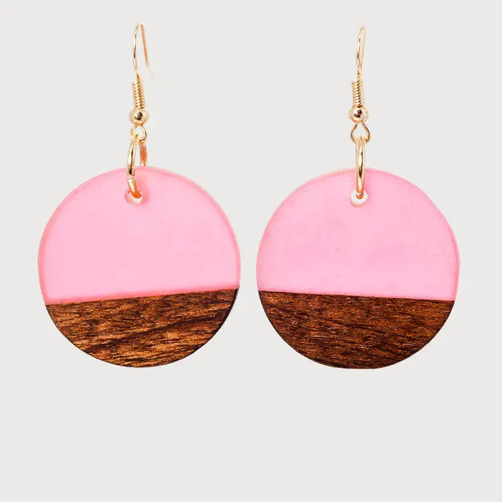 Ava Wooden & Resin Earrings