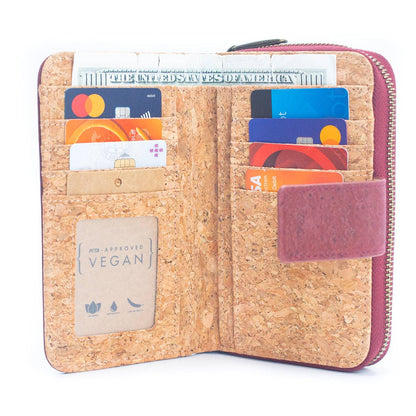 Red Cork Printed Cardholder Wallet