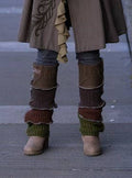 Fall Legwarmers Forest tone Upcycled from Sweaters