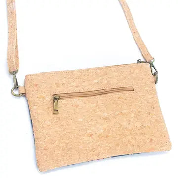 Printed Natural Cork Crossbody Bag & Clutch