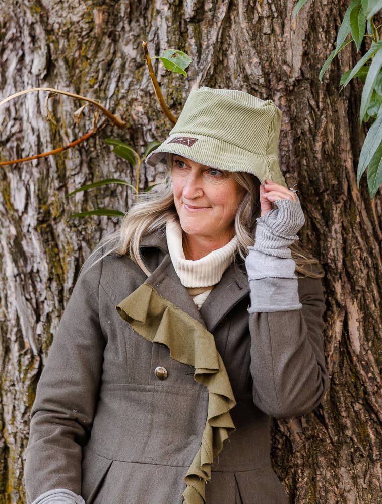 Fingerless Gloves Light mix Grey Upcycled from sweaters