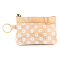 Small Cork Coin Purse with Key Ring – Floral Print