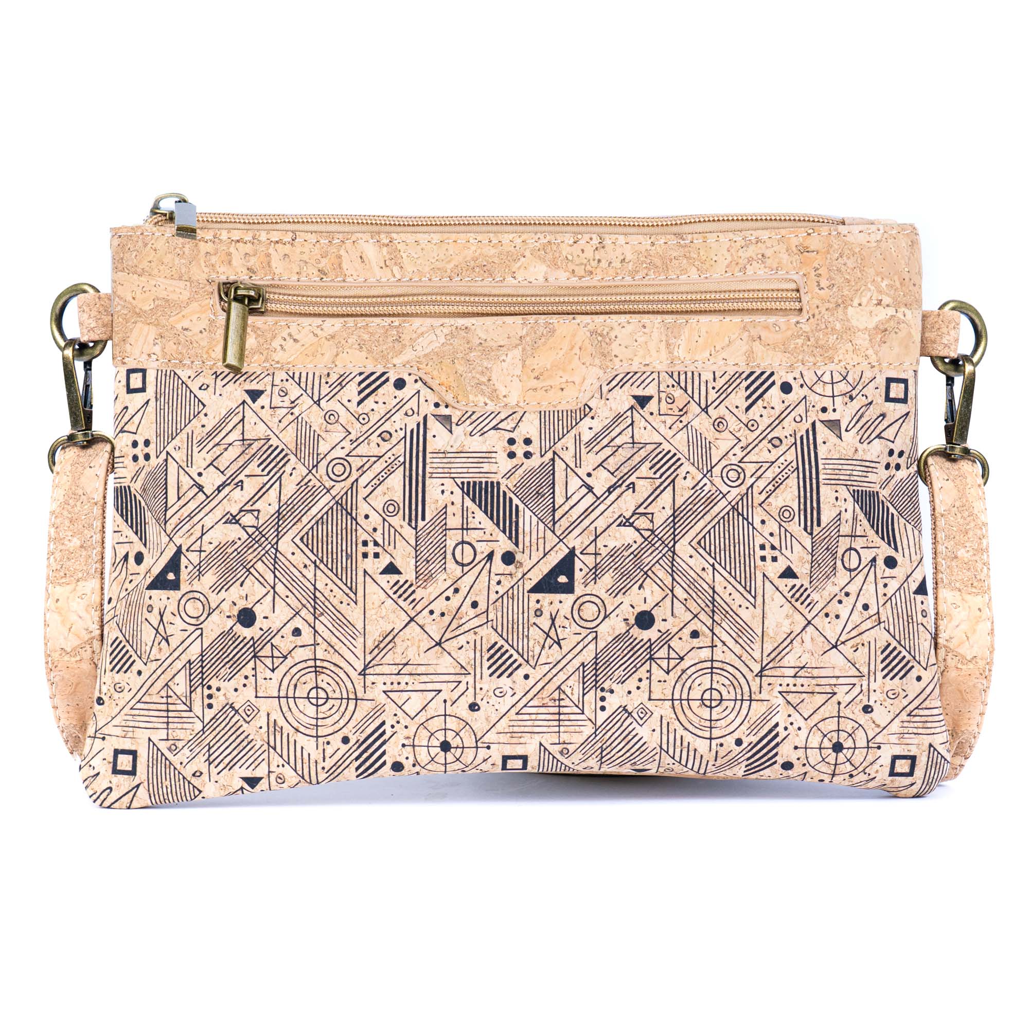 Printed Natural Cork Crossbody Bag & Clutch