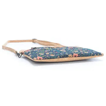 Printed Natural Cork Crossbody Bag & Clutch