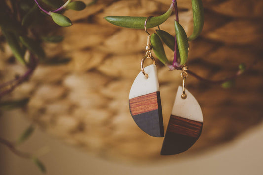 Dominique Wodden & Resin Earrings