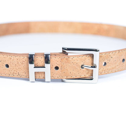 Double-Sided Cork Belt with H Logo Design