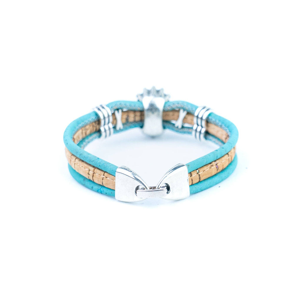 Turquoise Stone Handmade Cork Bracele