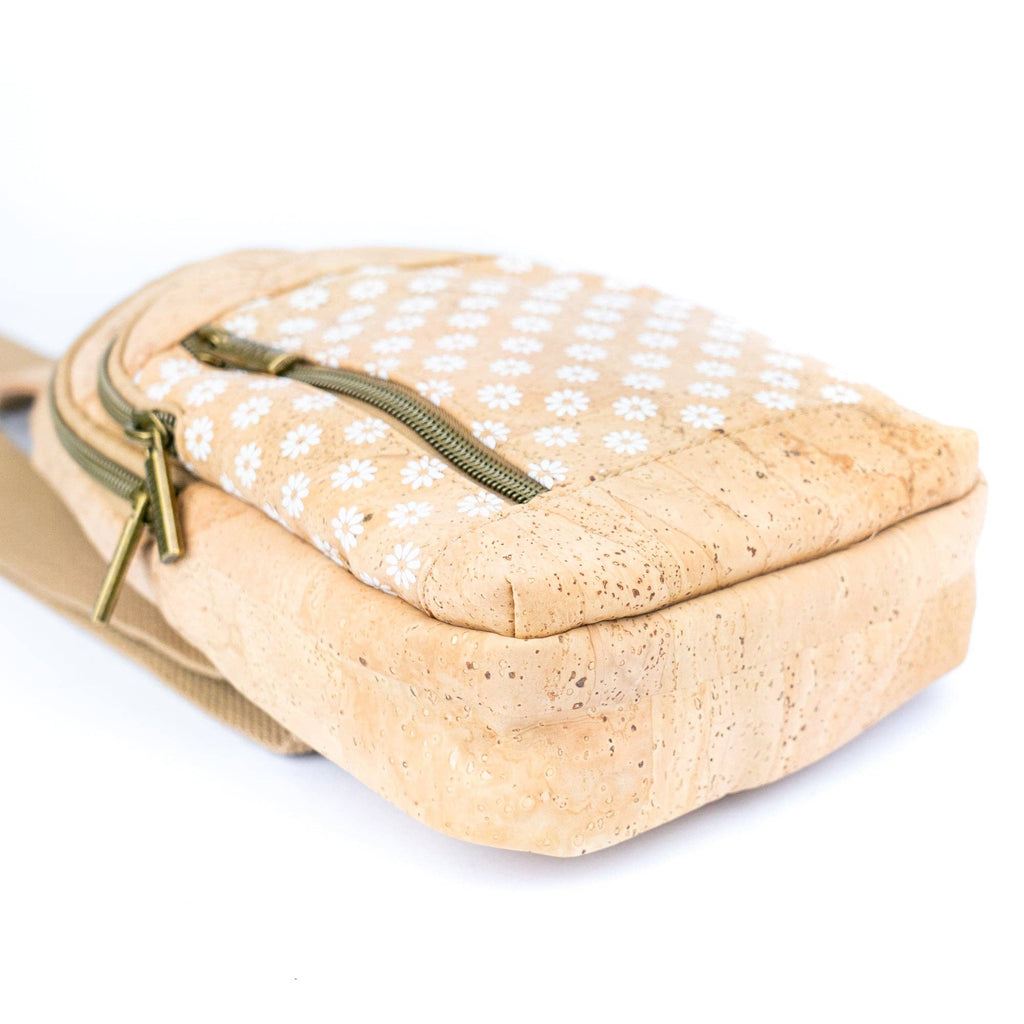 Sling Cork Bag with Adjustable Strap – Floral & Geometric Patterns