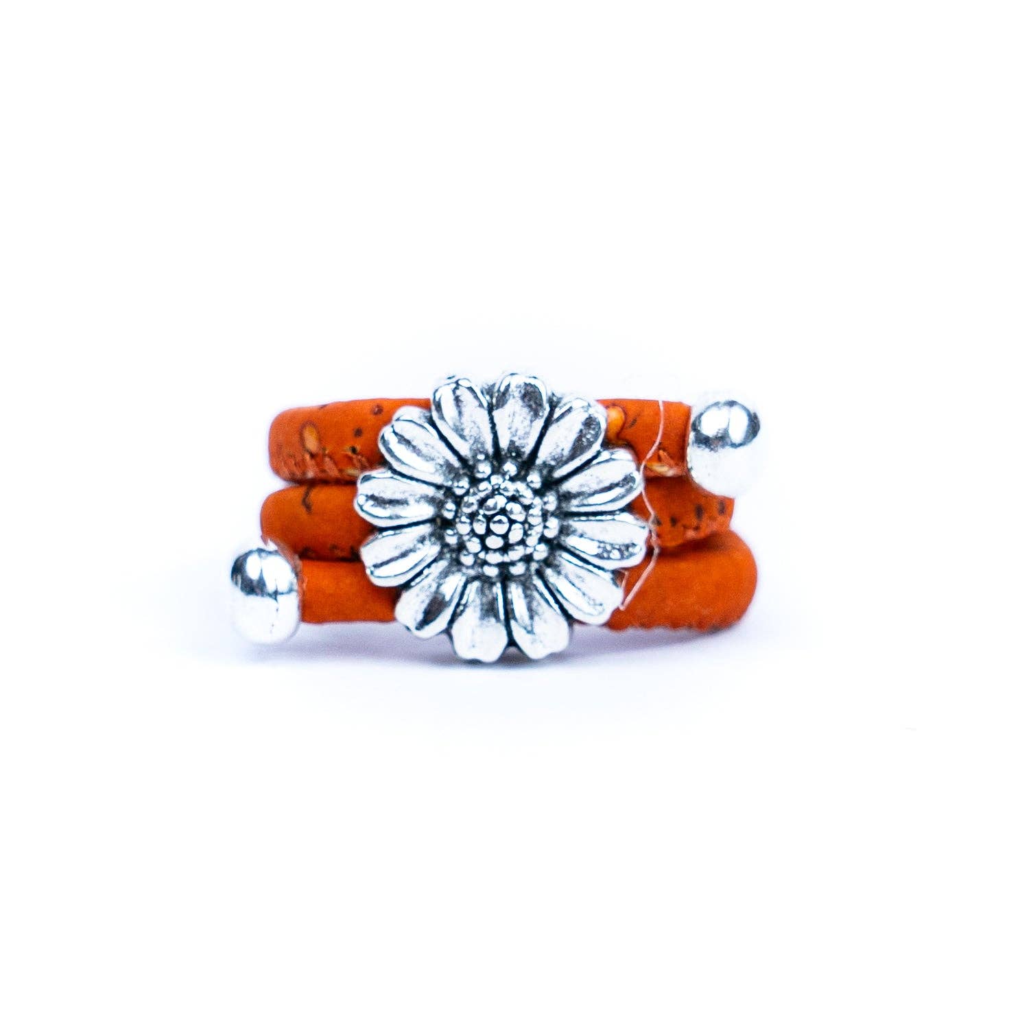 Chrysanthemum handmade colored cork ring