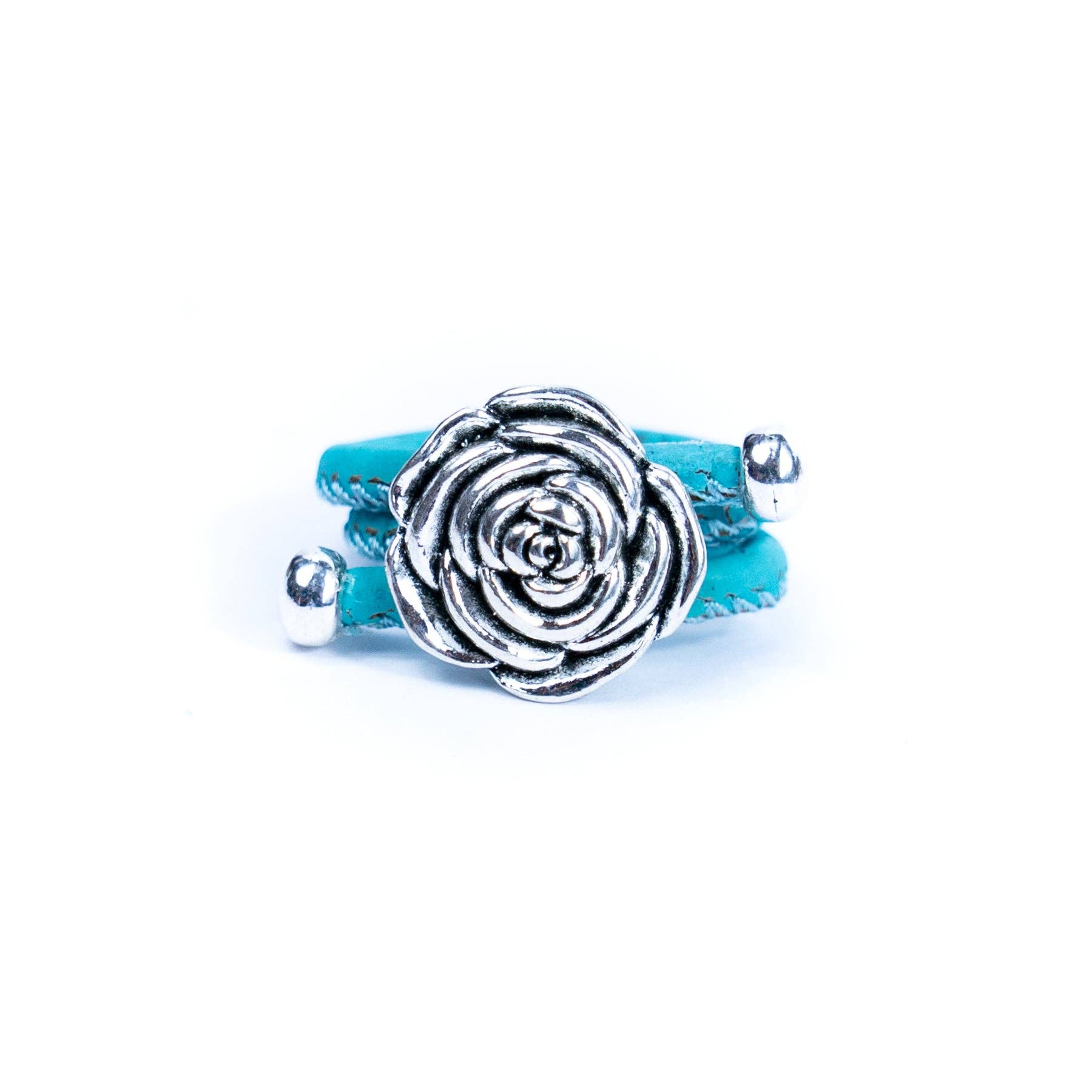 Rose colored cork handmade ring