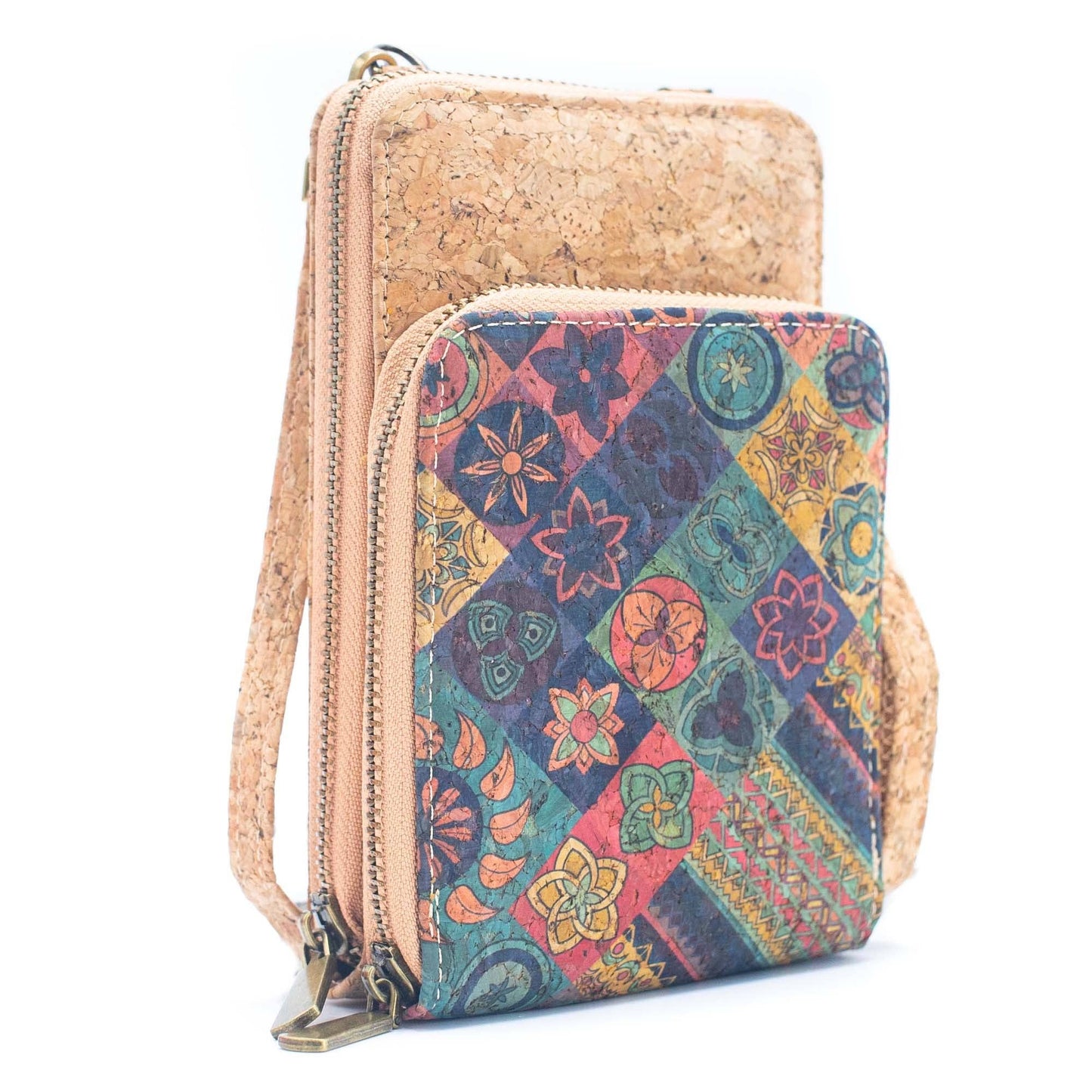 Natural Cork Women's Crossbody Phone Wallet