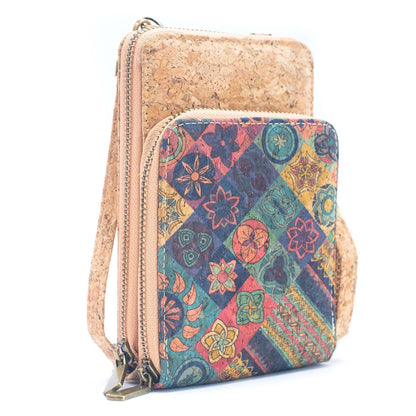 Natural Cork Women's Crossbody Phone Wallet