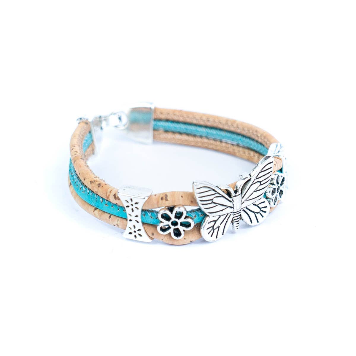 Butterfly handmade Cork Bracelet