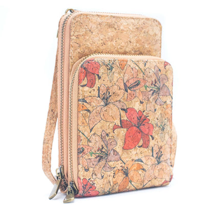 Natural Cork Women's Crossbody Phone Wallet