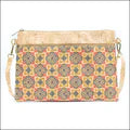 Cork Sling Bag with Adjustable Shoulder Strap and Wristlet Handle