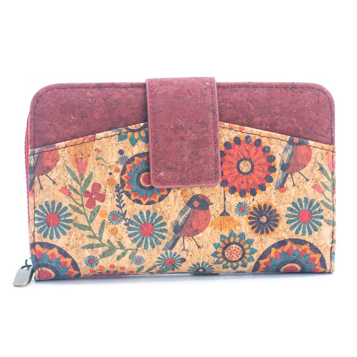 Rose cork wallet and  Card Holder w/ Mini-Flap