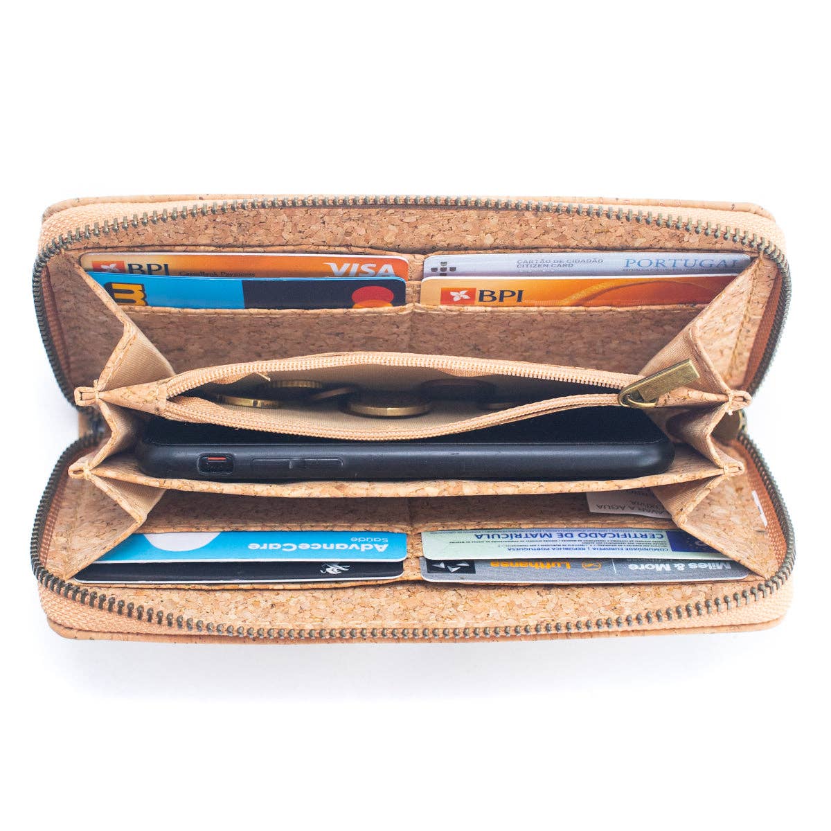Animal Floral Design Cork Wallet