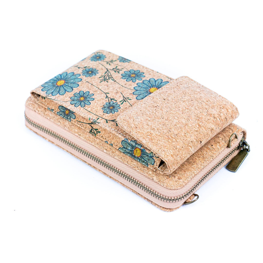 Natural Cork Women's Printed Phone Pouch & Coin purse