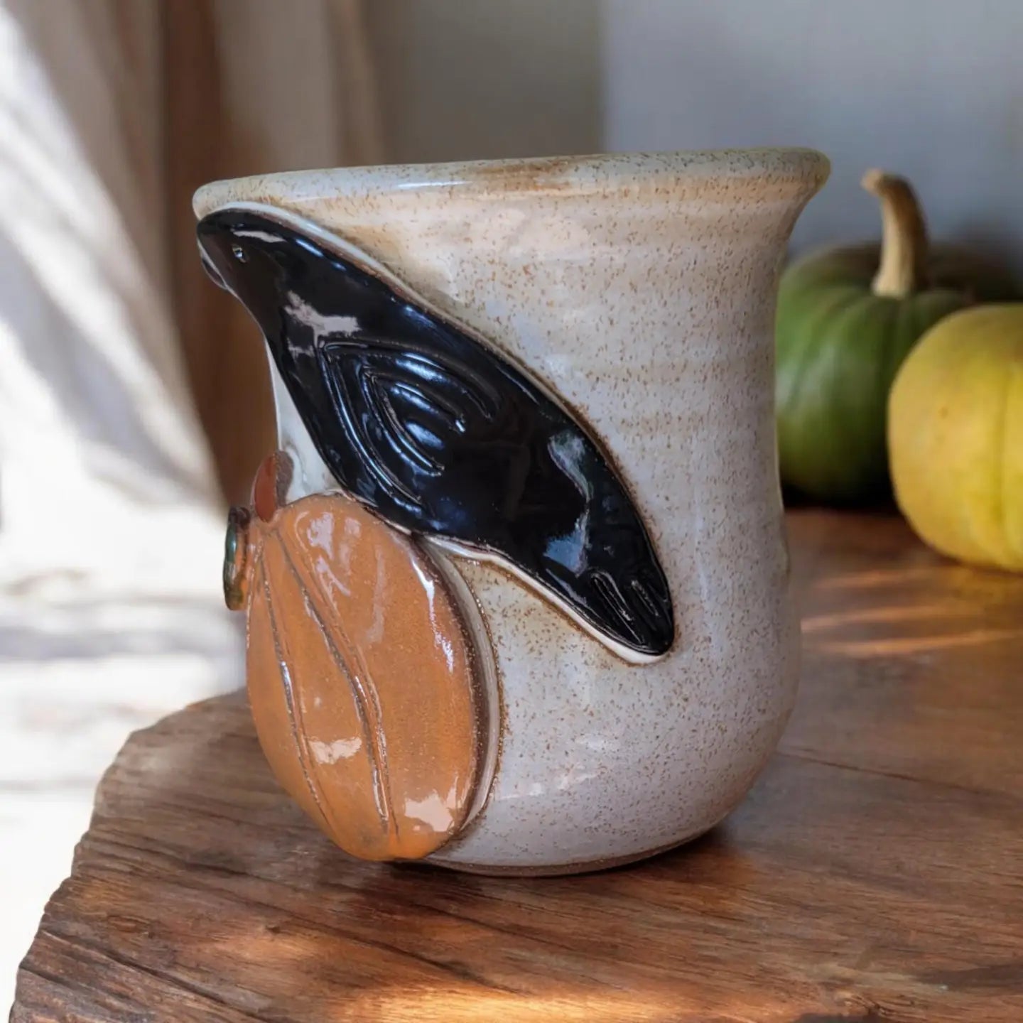 Crow On Pumpkin Mug