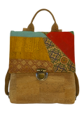 Natural Mayan backpack with patchwork