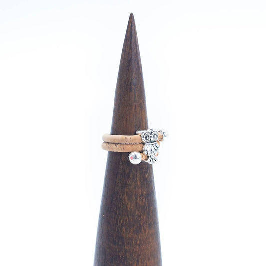 Owl Colorful Cork Handmade Rings