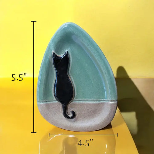 Black Cat Spoon Rest