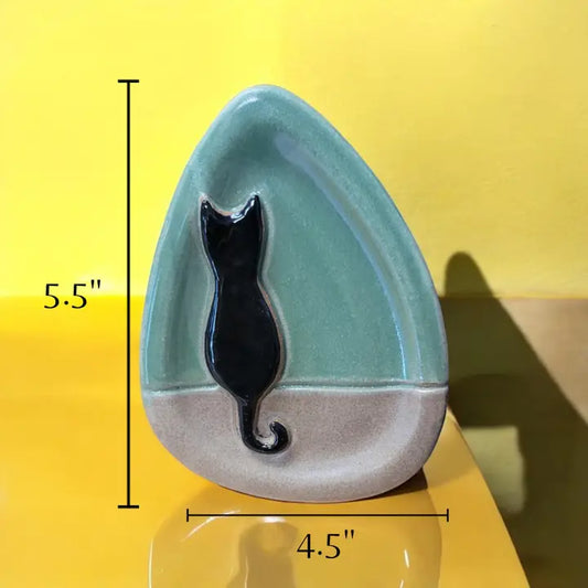 Black Cat Spoon Rest