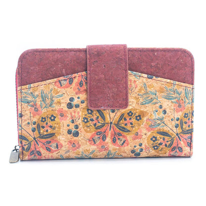 Rose cork wallet and  Card Holder w/ Mini-Flap