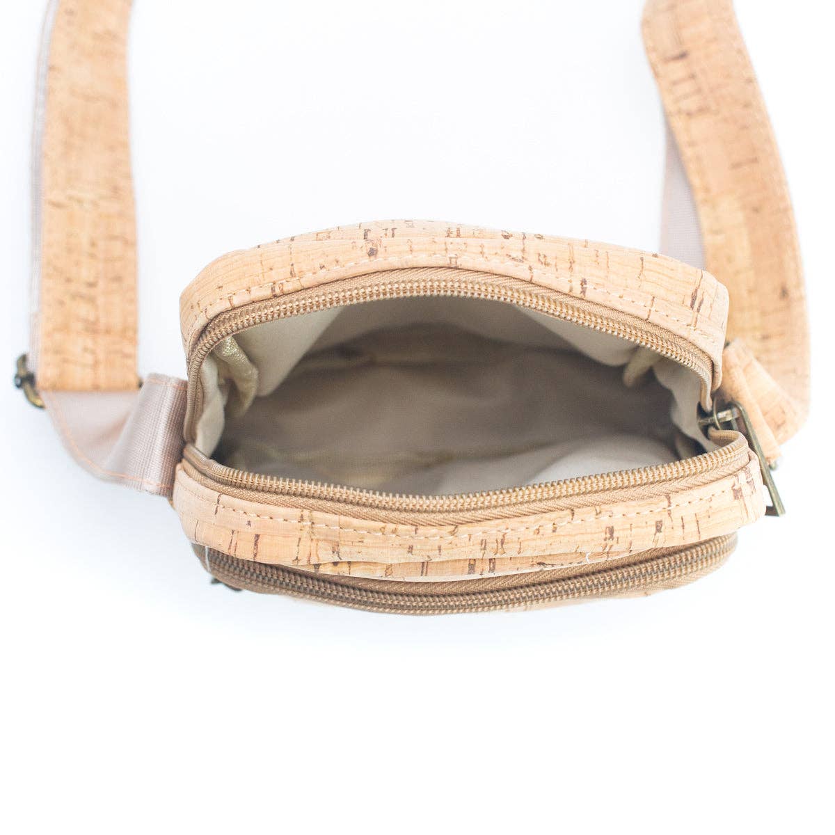 Men's Zipper Cork Messenger Bag