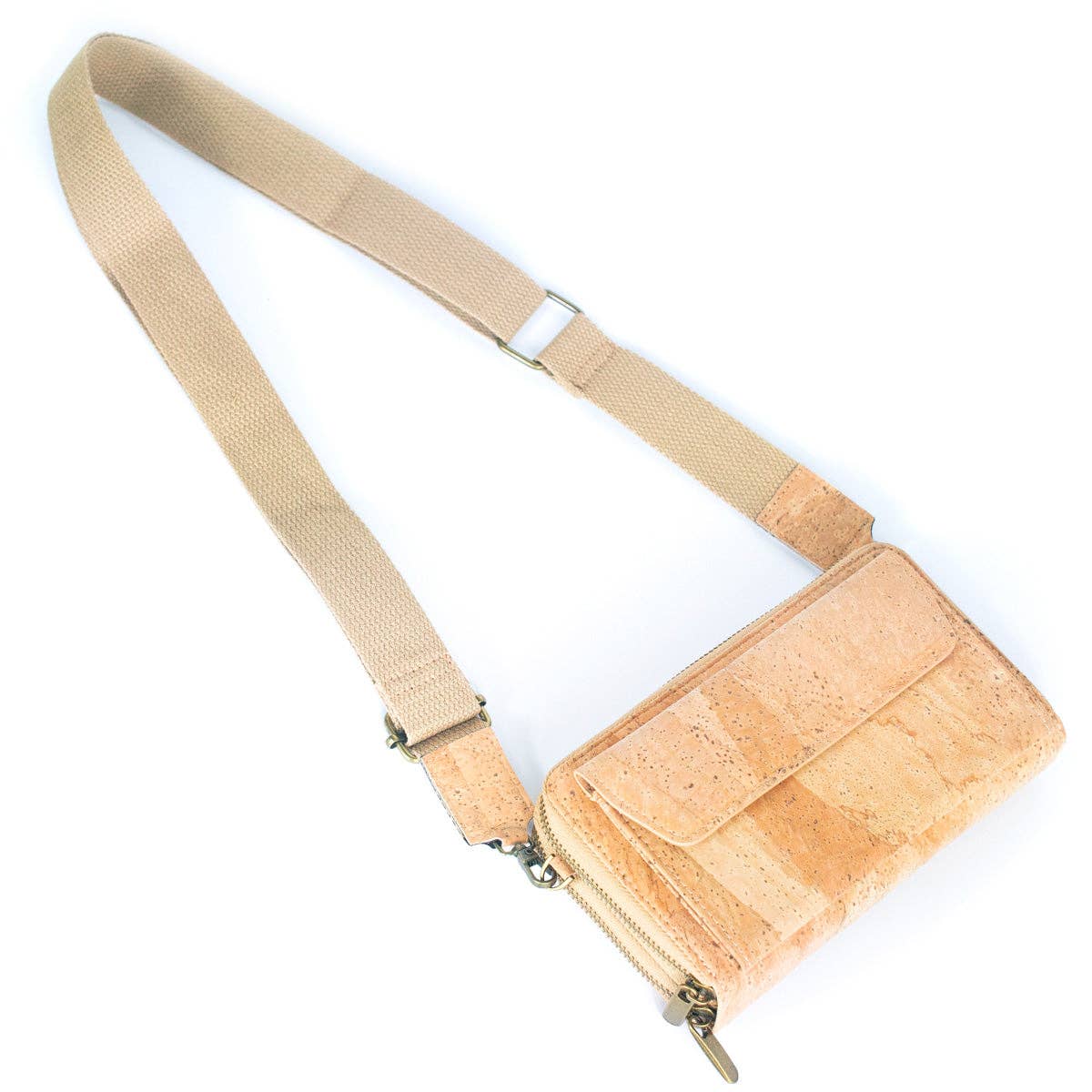 Front Pocket Cork Crossbody Wallet & Mobile Phone Bag