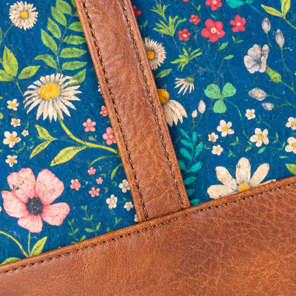 Cork Tote Bag with Vegan Leather Straps