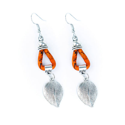 Cork & Leaves Earrings for Women