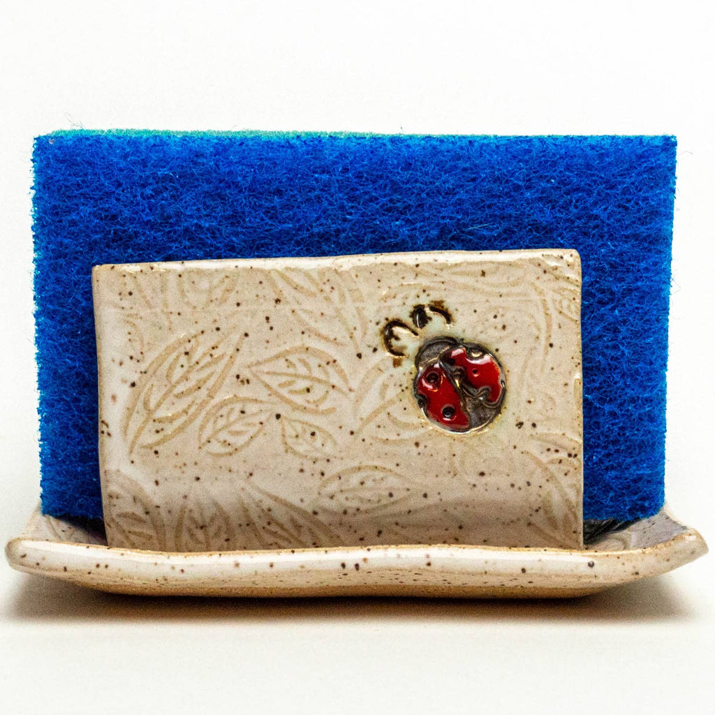 Ladybug Ceramic Sponge Holder