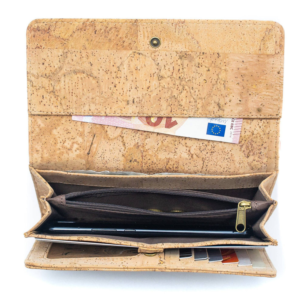 All natural cork bifold smart wallet