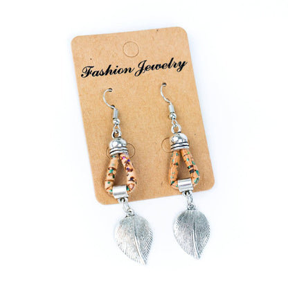 Cork & Leaves Earrings for Women