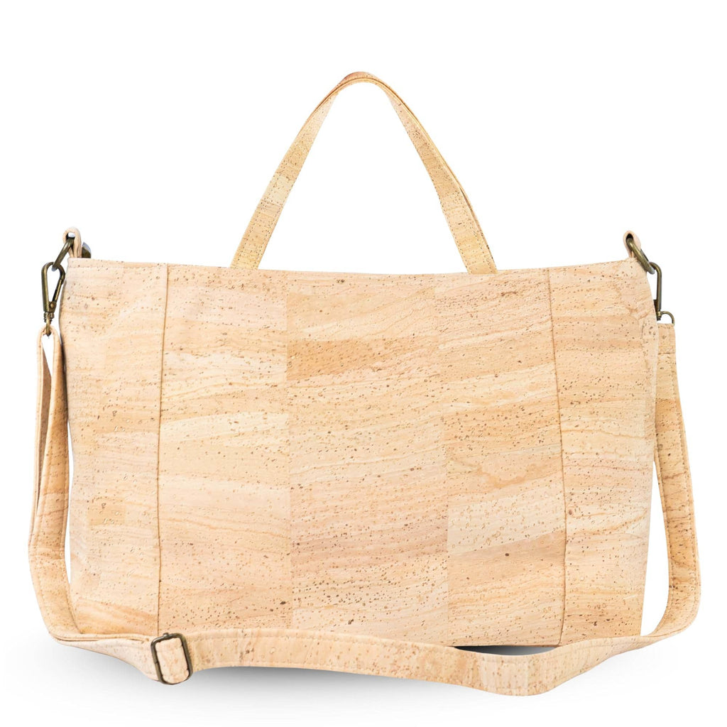 Natural Cork Handbag | Shoulder Bag with Front Pocket
