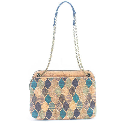 Messenger Patterned Natural Cork bag