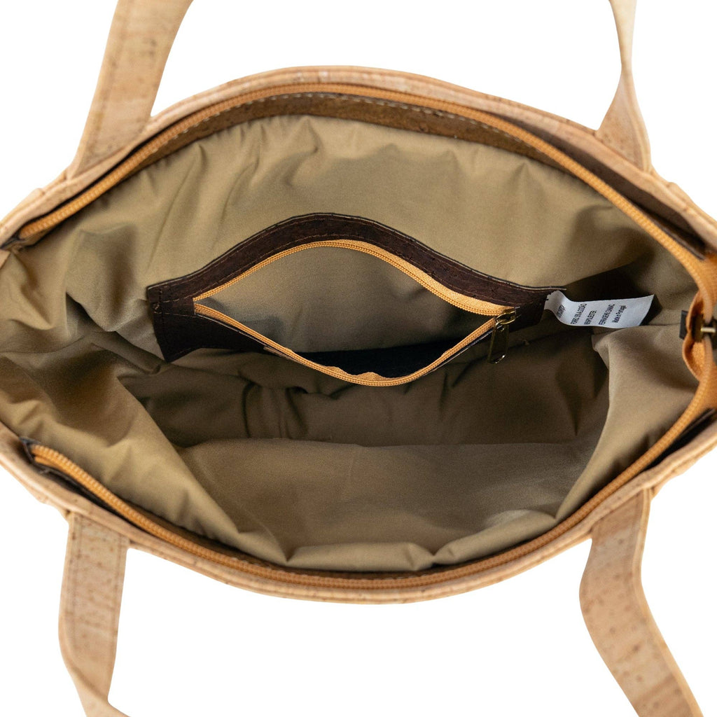 Natural Cork Handbag | Shoulder Bag with Front Pocket
