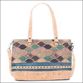 Mosaic pattern Cork hand bag
