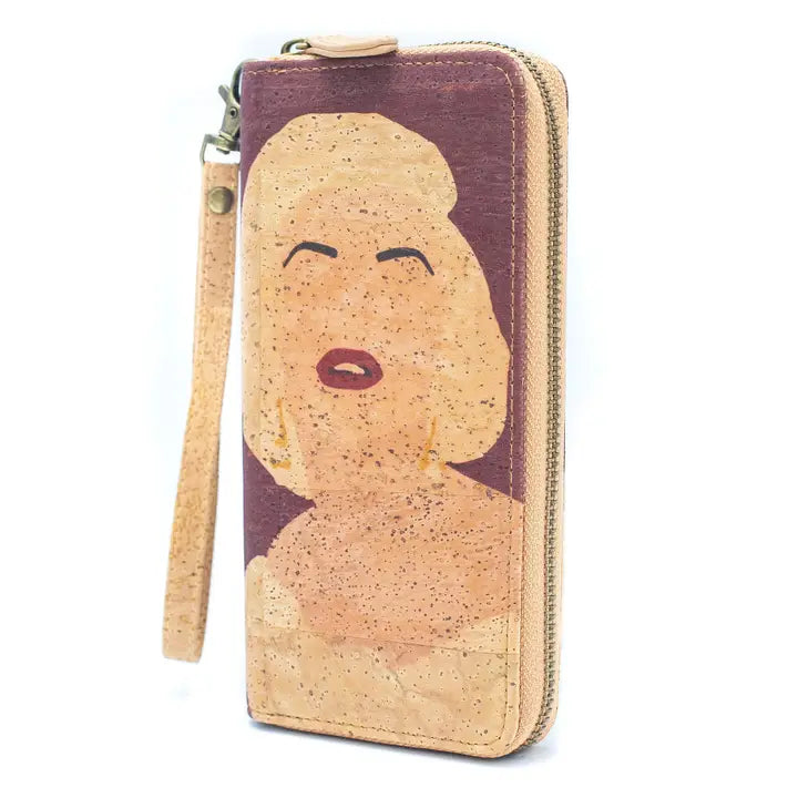 Marilyn Monroe Zipper Cork wallet