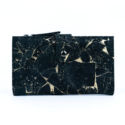 Chic Black and Natural Cork Women's Wallet