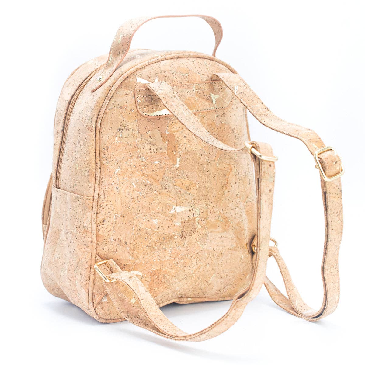 Molten Gold Natural cork Flap backpack