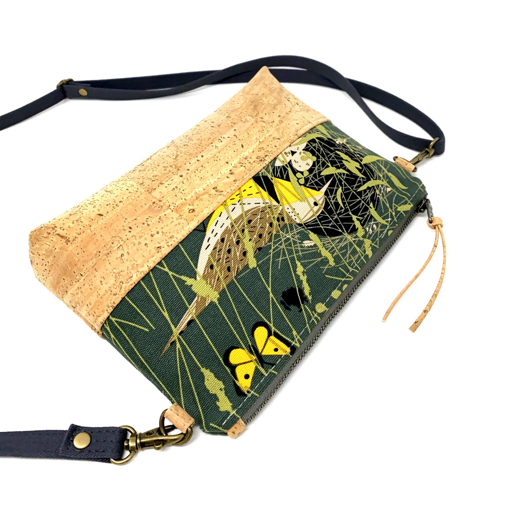 Eastern Meadowlark Organic Cotton & Cork Crossbody